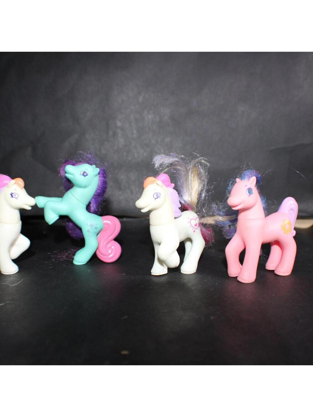 Vintage 1993 My Little Pony Mini Figures Lot Hasbro Petite Ponies G1 Style - Picture 4 of 6